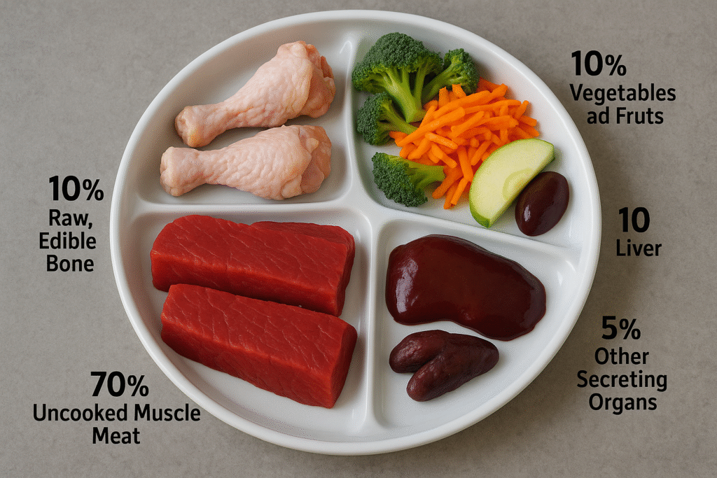 BARF Raw Feeding Model Percentage Chart